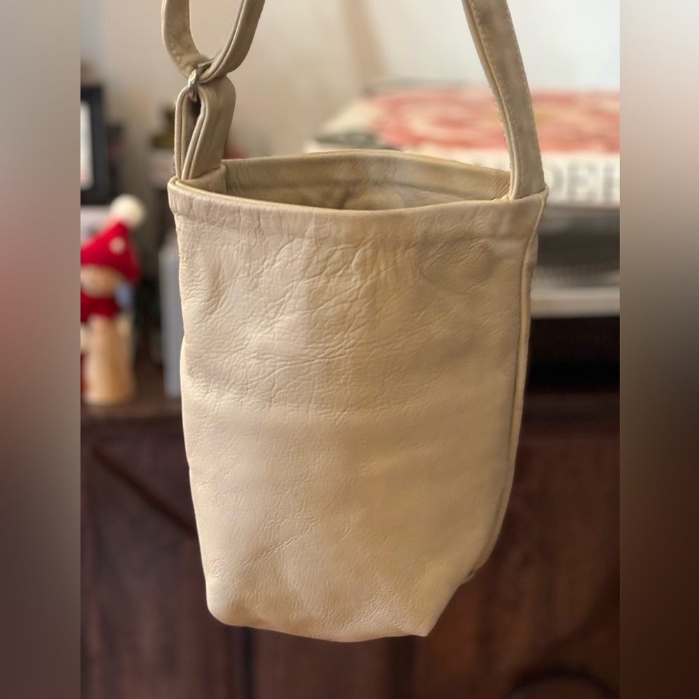 Minimalist Cream Crossbody Bag